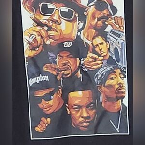 Graphic Image Black Tee with Iconic Print